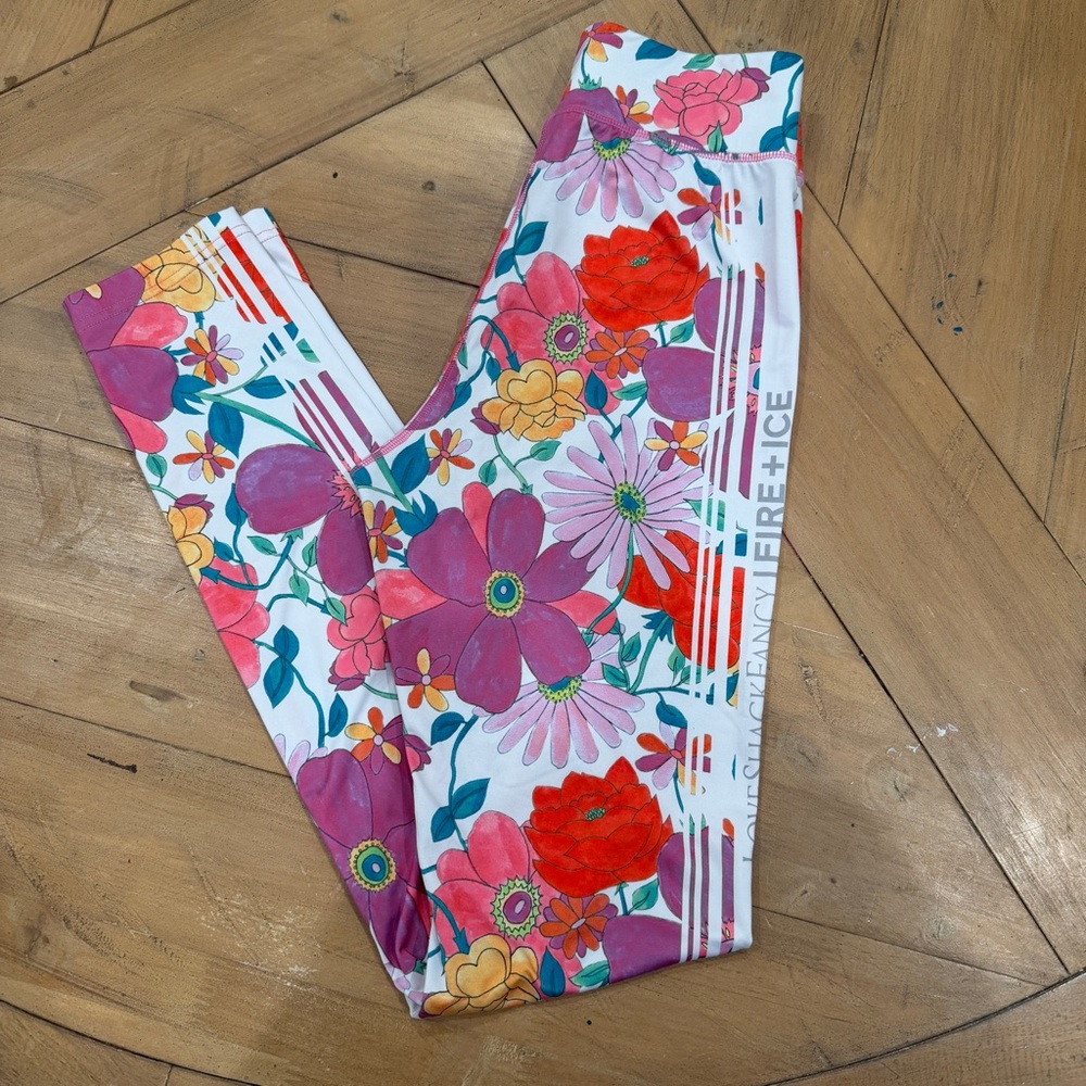 LoveShackFancy Bogner Fire and Ice Floral Leggings XS